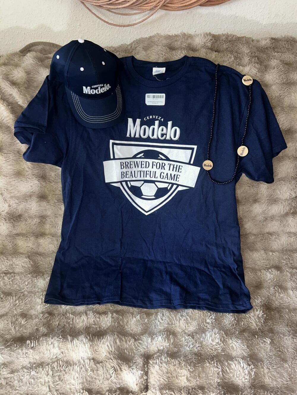 Modelo Soccer Shirt XL Hat Beads Bundle Futbol Watch Party Game Free World Cup